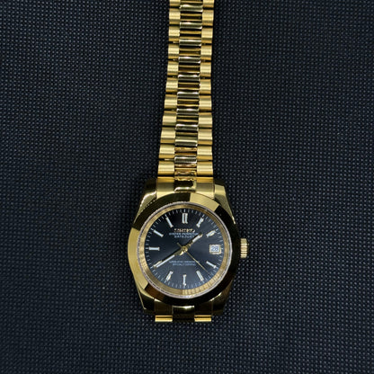 Seiko Datejust Gold Mod - Black - Tempus Mods