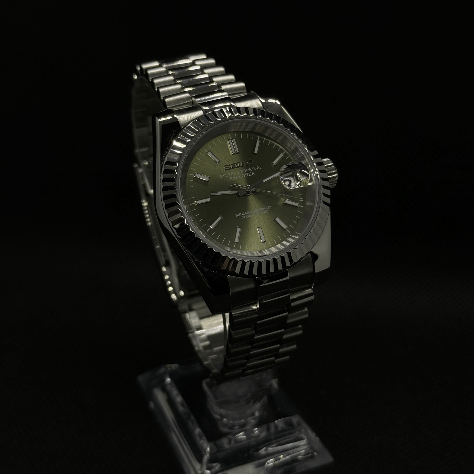 Seiko Datejust Mod - Olive - Tempus Mods