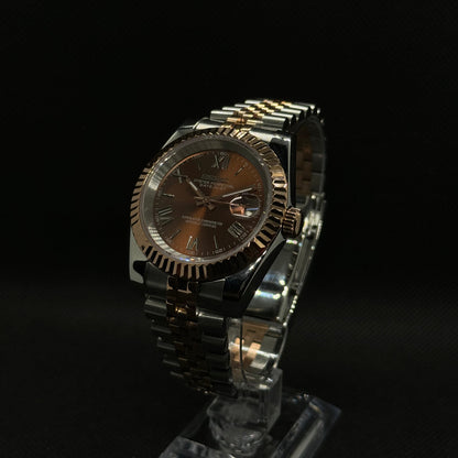 Seiko Datejust Roman Two - Tone Mod - Chocolate - Tempus Mods