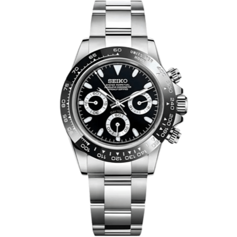 Seiko Daytona Mod - Black Panda - Tempus Mods