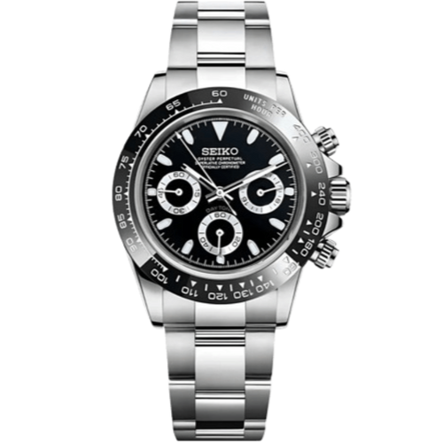 Seiko Daytona Mod - Black Panda - Tempus Mods