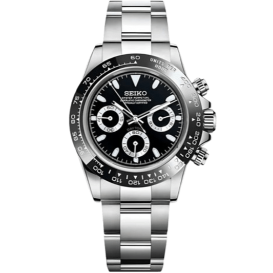 Seiko Daytona Mod - Black Panda - Tempus Mods