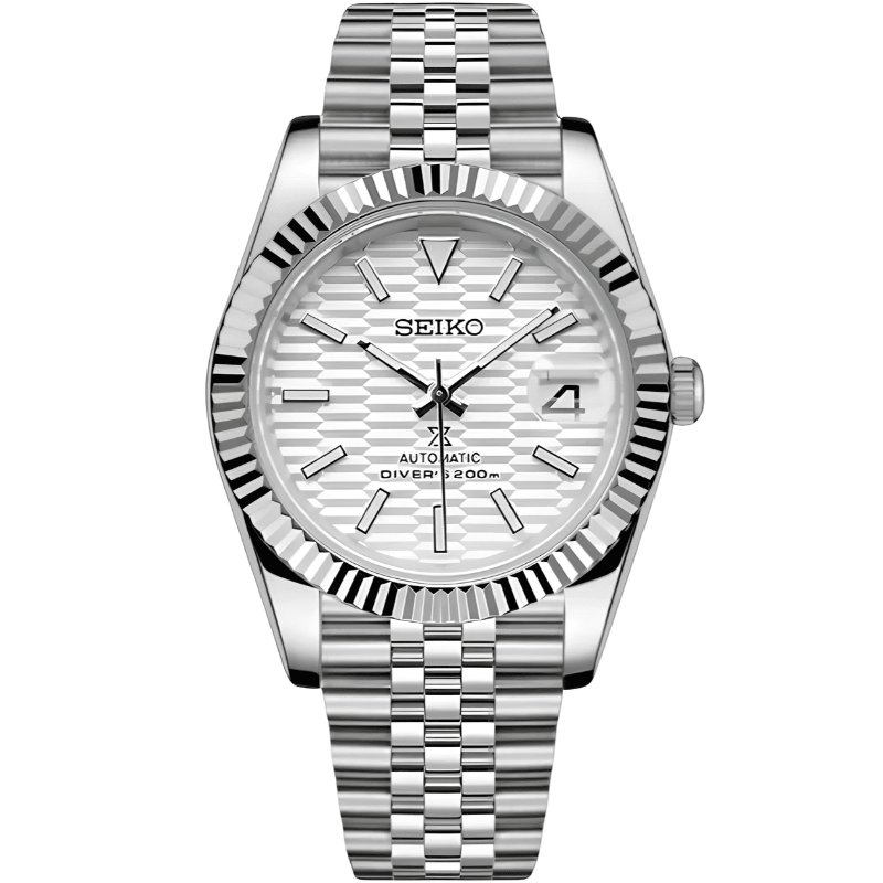 Seiko Datejust Textured Mod - White