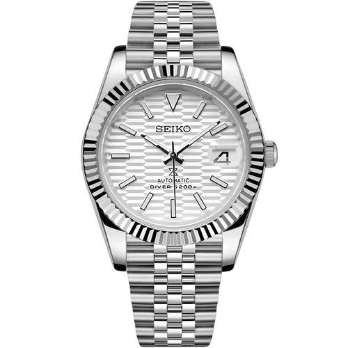 Seiko Datejust Textured Mod - White
