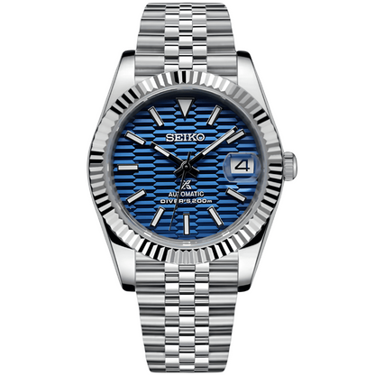 Seiko Datejust Textured Mod - Blue