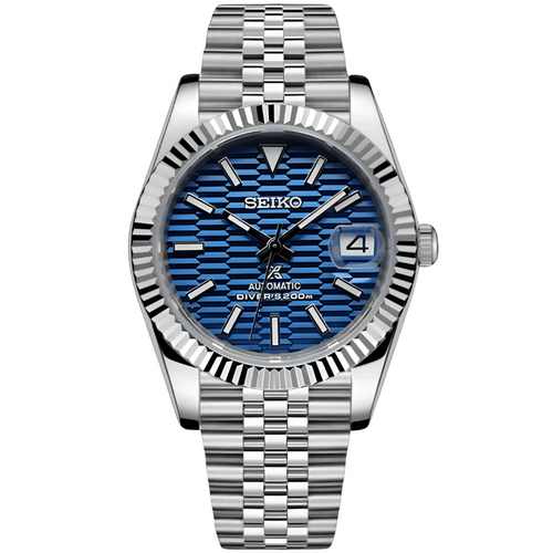 Seiko Datejust Textured Mod - Blue