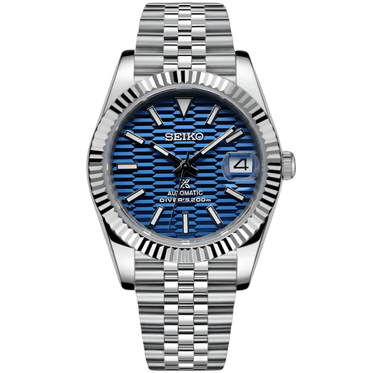 Seiko Datejust Textured Mod - Blue