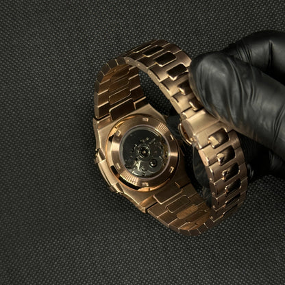 Seiko Nautilus Rose Gold Mod - Chocolate - Tempus Mods