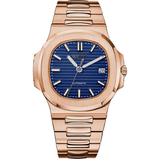 Seiko Nautilus Rose Gold Mod - Navy Blue - Tempus Mods