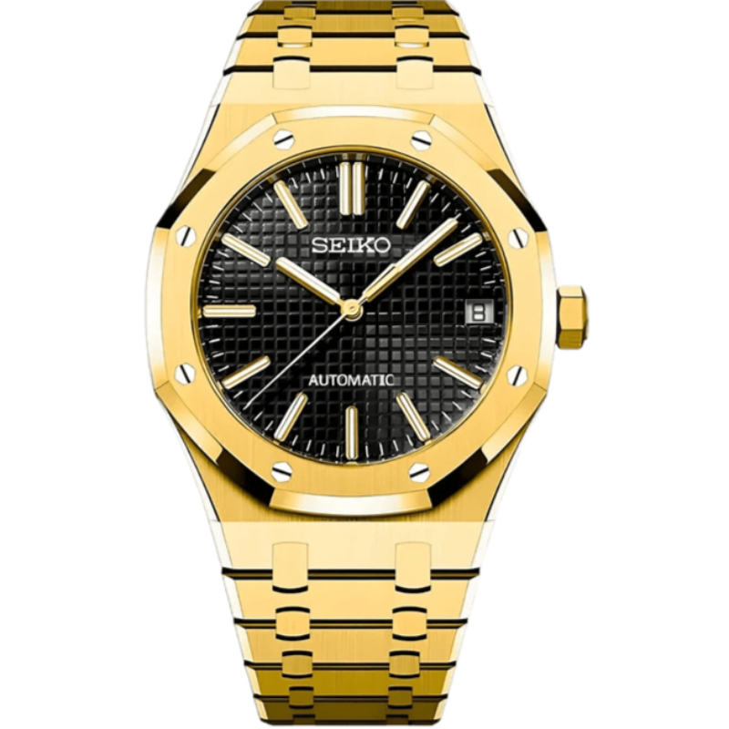 Seiko Royal Oak Gold Mod - Black - Tempus Mods