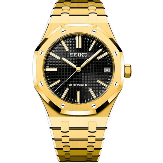 Seiko Royal Oak Gold Mod - Black - Tempus Mods