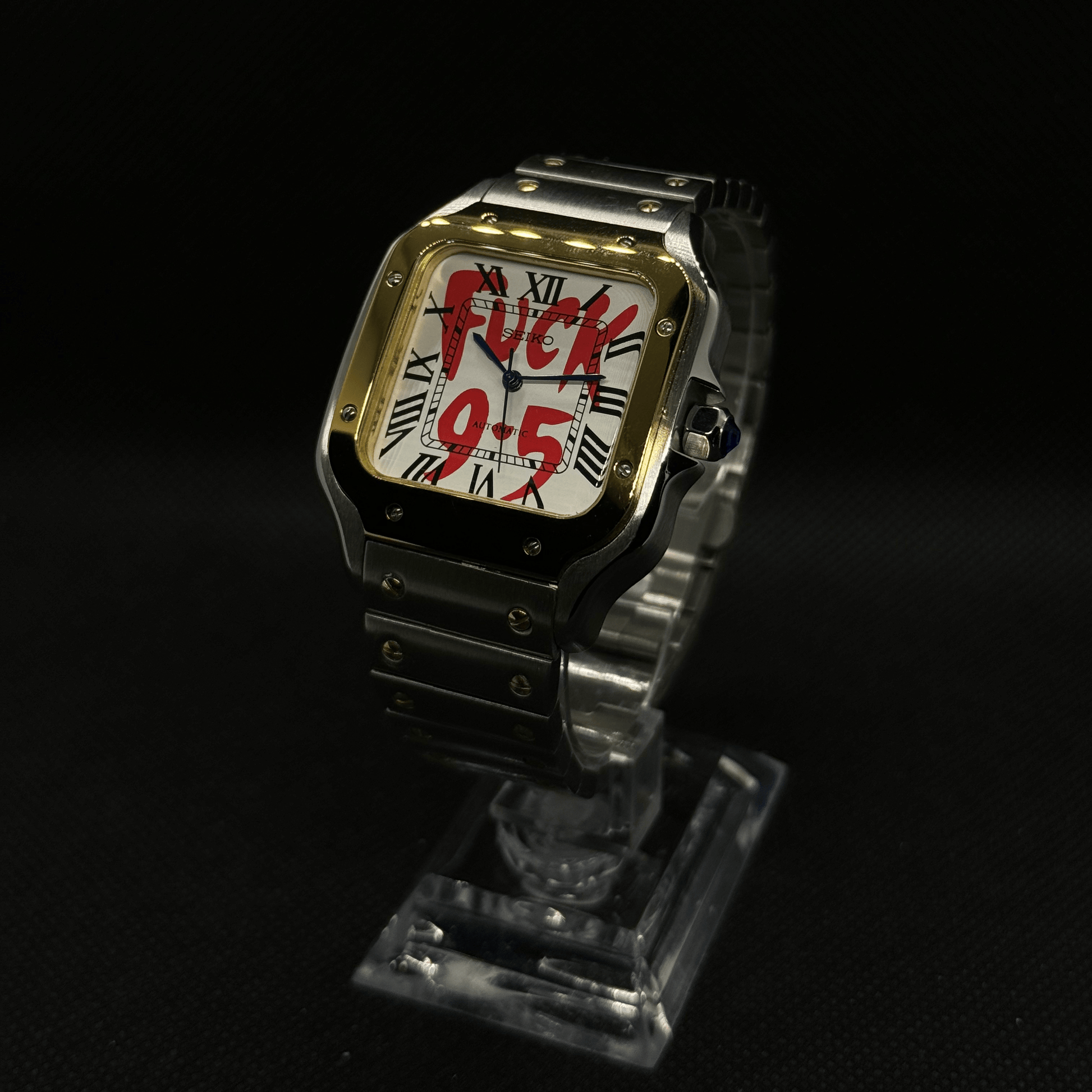 Seiko Santos F*ck 9-5 Mod Two-Tone - White – Tempus Mods