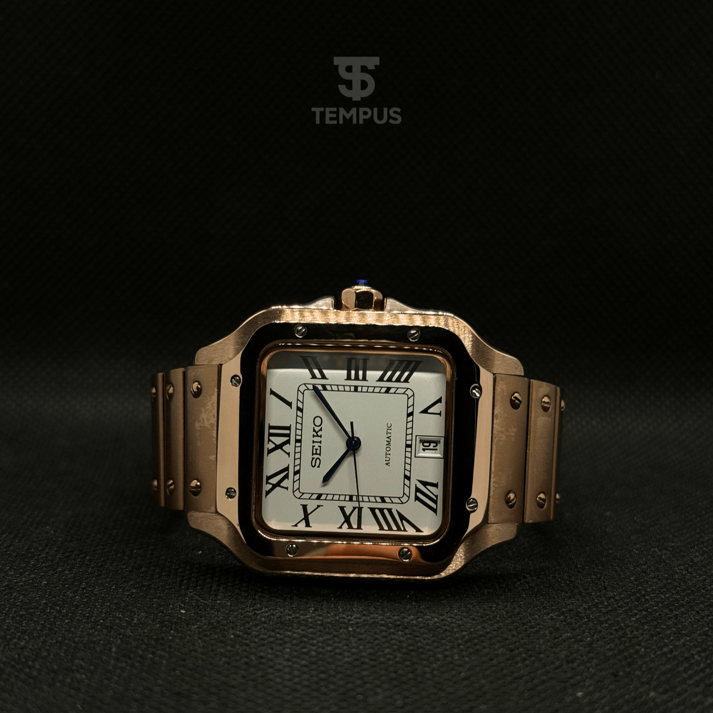 Seiko Santos Rose Gold Mod - White - Tempus Mods