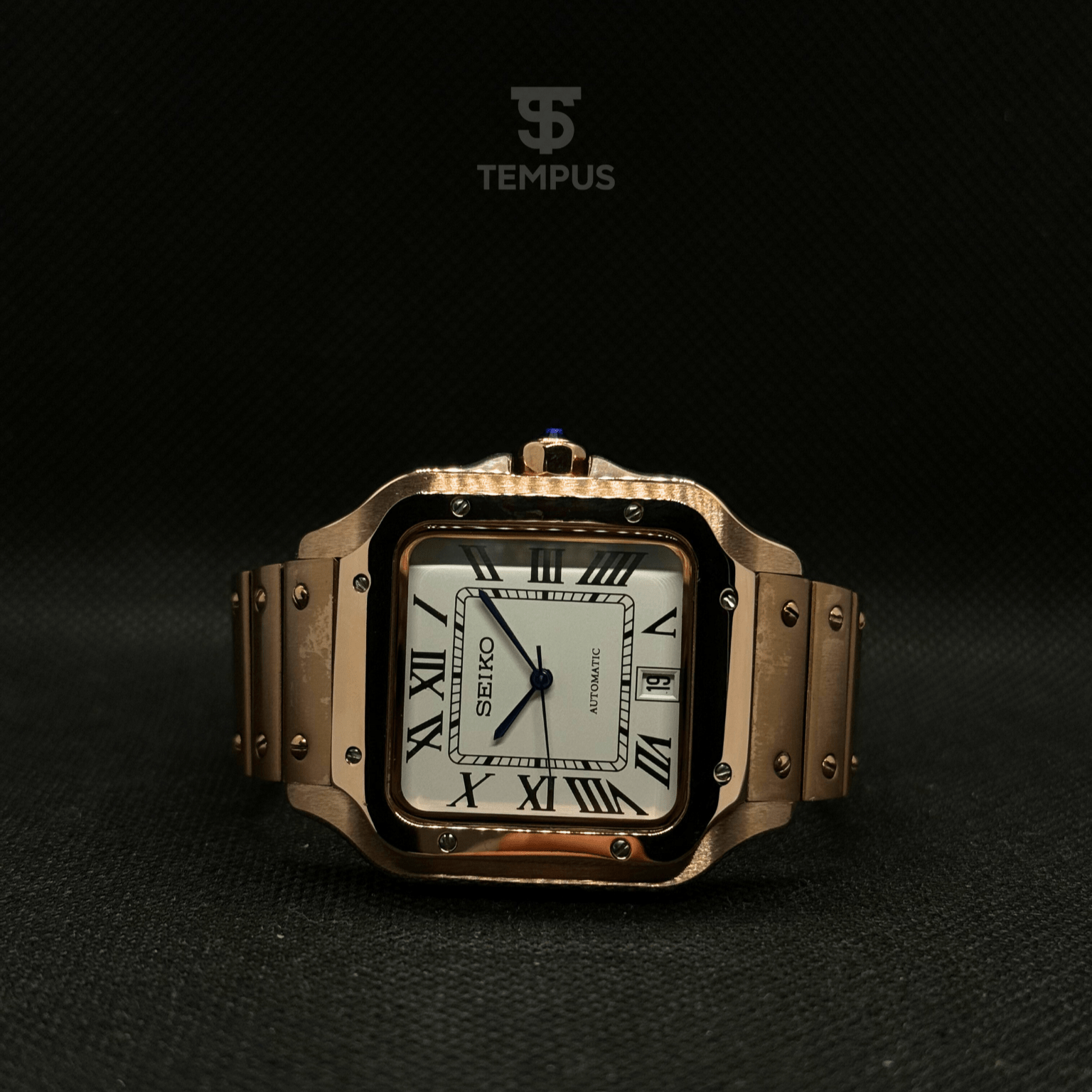 Seiko Santos Rose Gold Mod - White - Tempus Mods